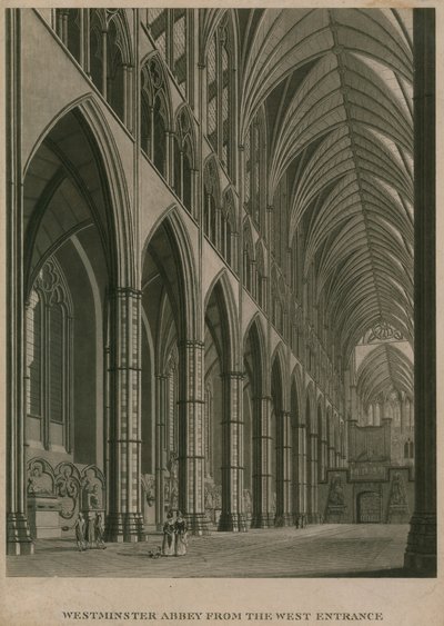 Westminster Abbey, London, from the west entrance by Thomas Snr. Malton